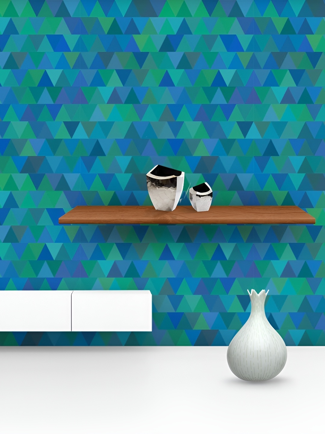 

ArtzFolio Blue & Green Geometric Printed Self Adhesive Wall Paper