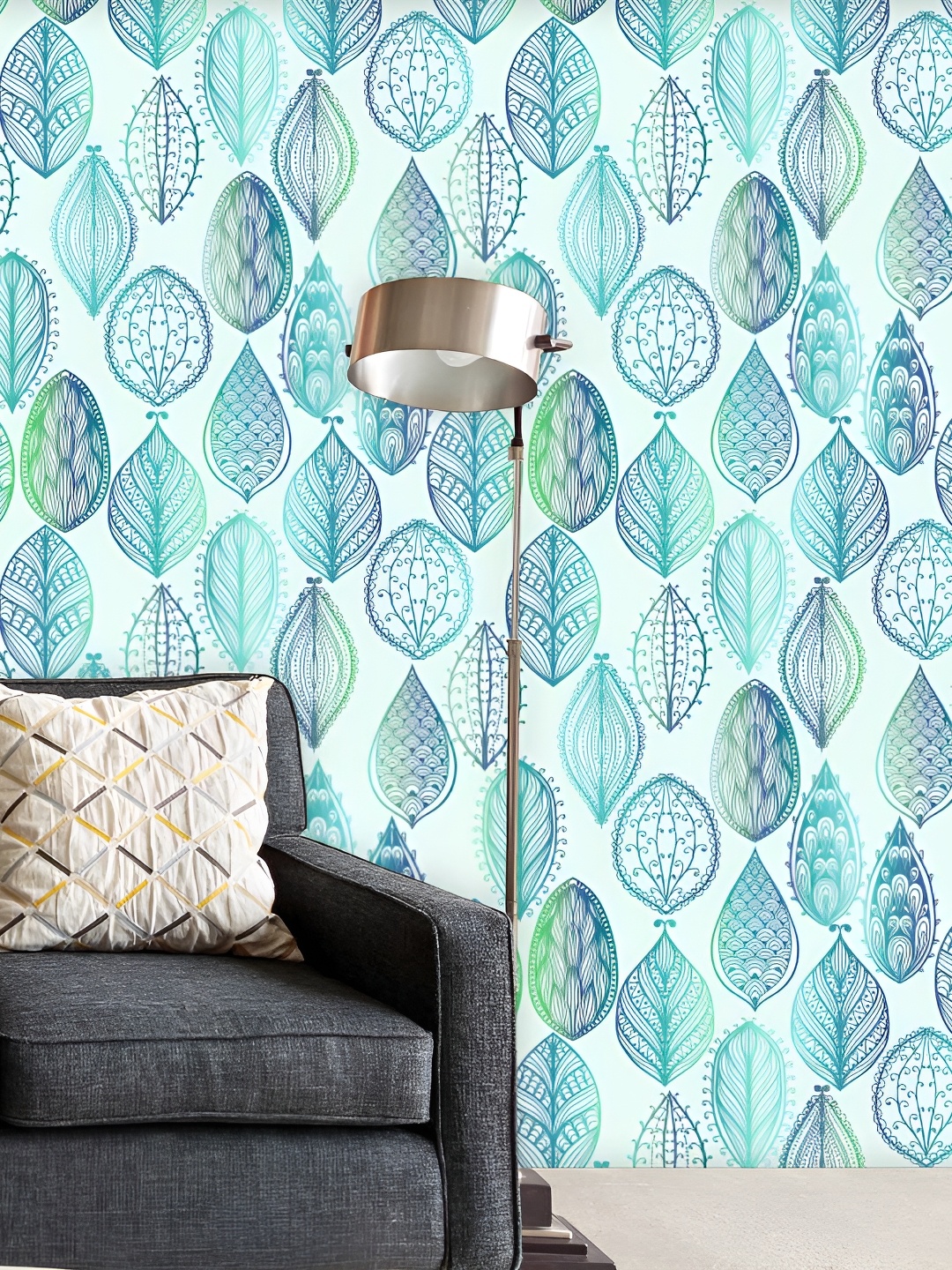 

ArtzFolio Blue & Green Abstract Printed Self Adhesive Wallpaper