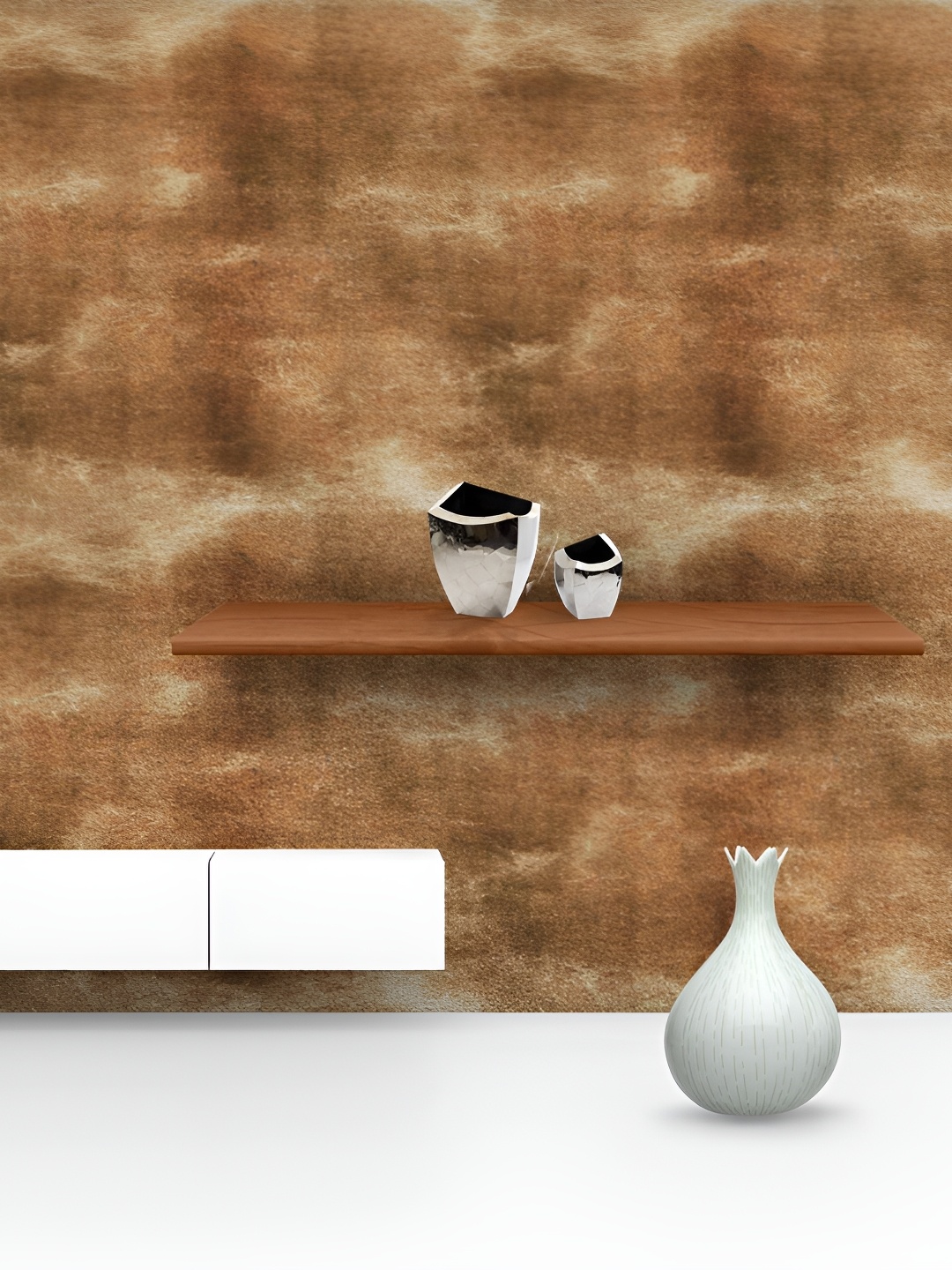 

ArtzFolio Brown & White Peel & Stick Self-Adhesive Dyed Wall Sticker