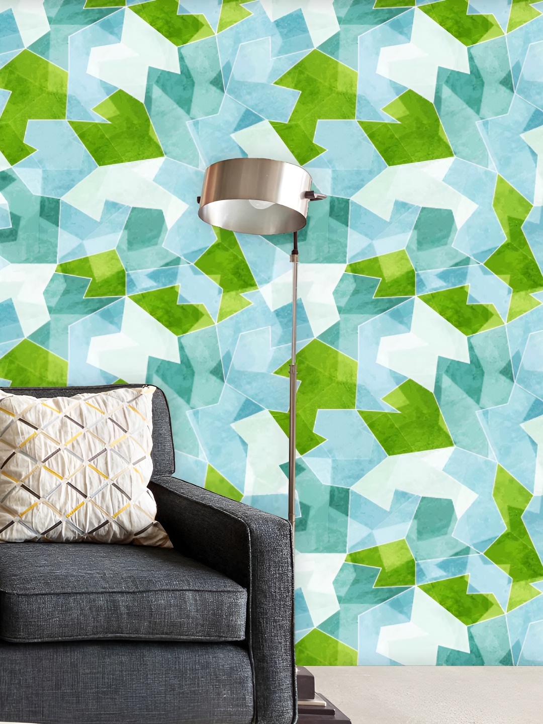 

ArtzFolio Blue & Green Printed Self Adhesive Wallpaper