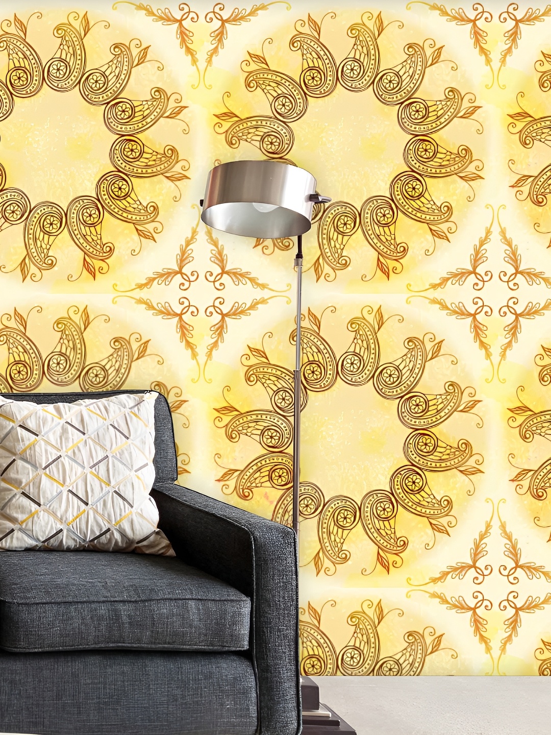 

ArtzFolio Gold-Toned & Brown Abstract Printed Self Adhesive Water Resistant Wallpaper