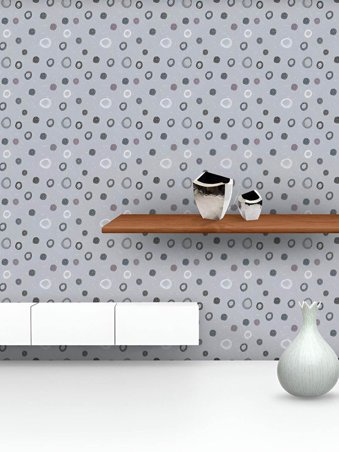 

ArtzFolio Grey & White Printed Peel & Stick Wall Decals