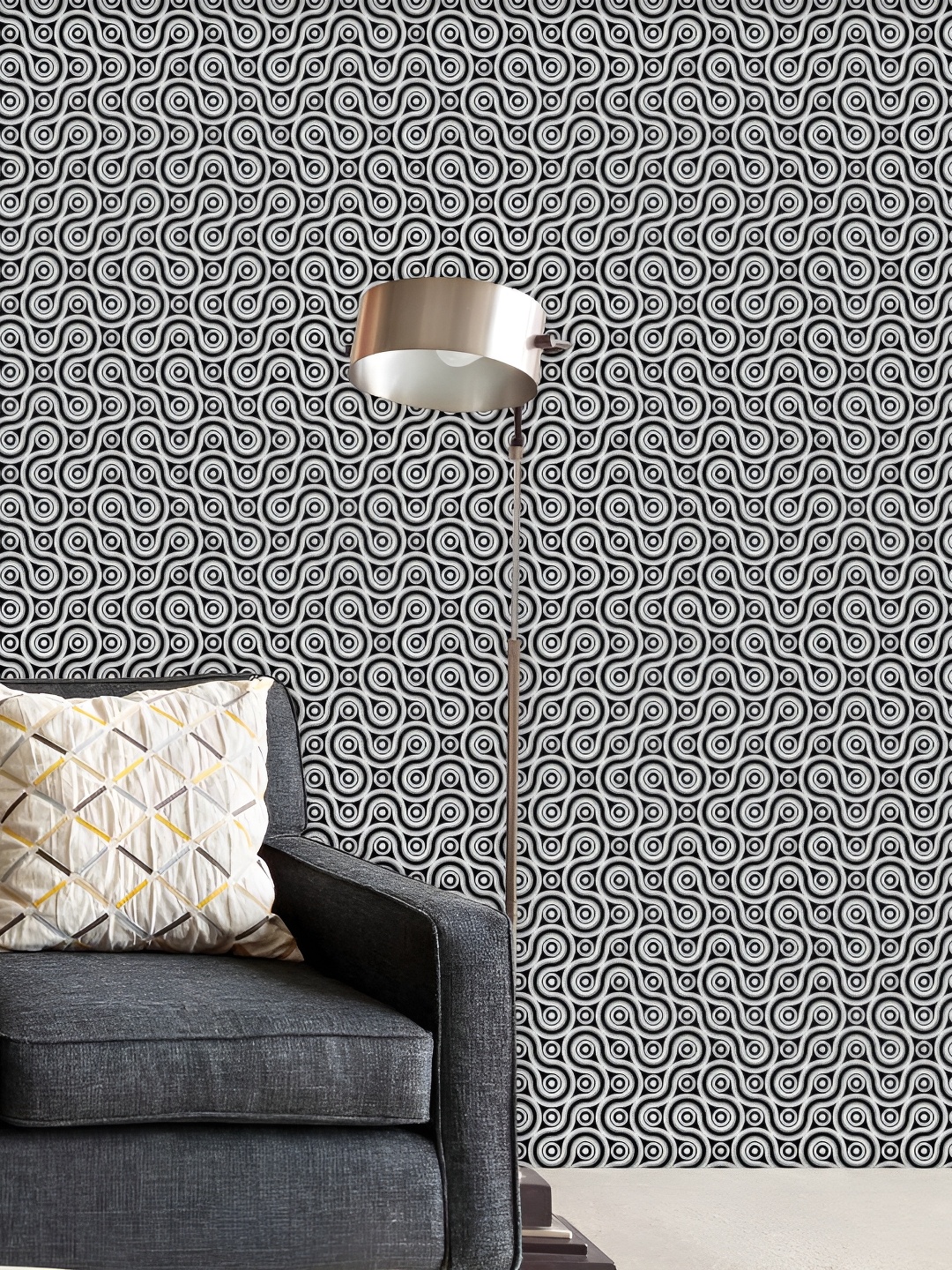 

ArtzFolio White & Black Abstract Printed Self Adhesive Water Resistant Wallpaper