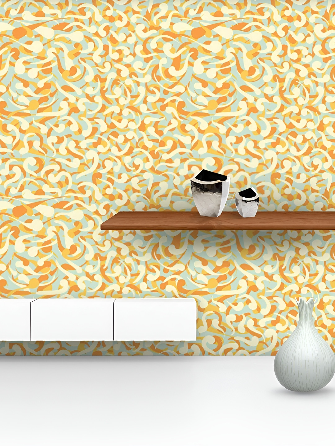 

ArtzFolio Beige & Brown Abstract Printed Self Adhesive Water Resistant Wallpaper