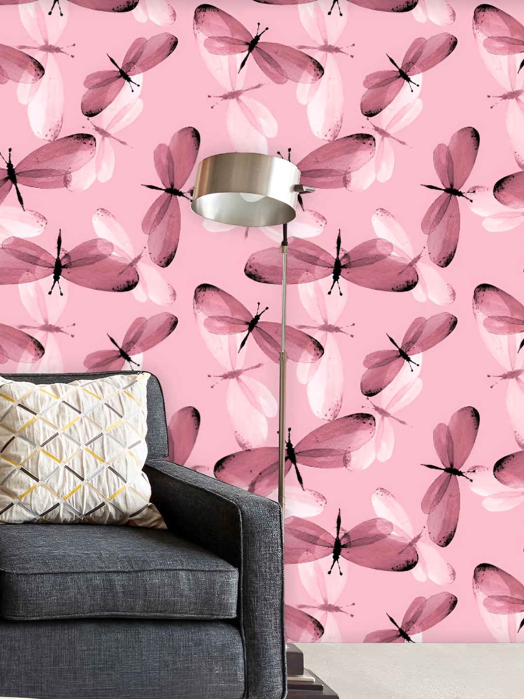 

ArtzFolio Geometric Printed Self Adhesive Waterproof Wallpaper 20 x 108 inch, Pink