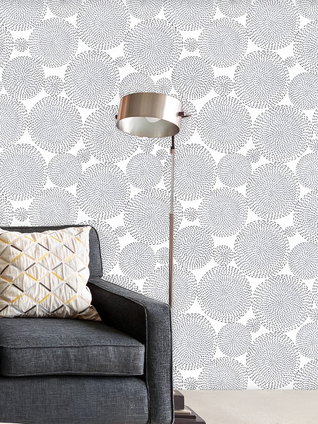 

ArtzFolio Black & White Geometric Printed Easy-to-Peel & Stick Wallpaper