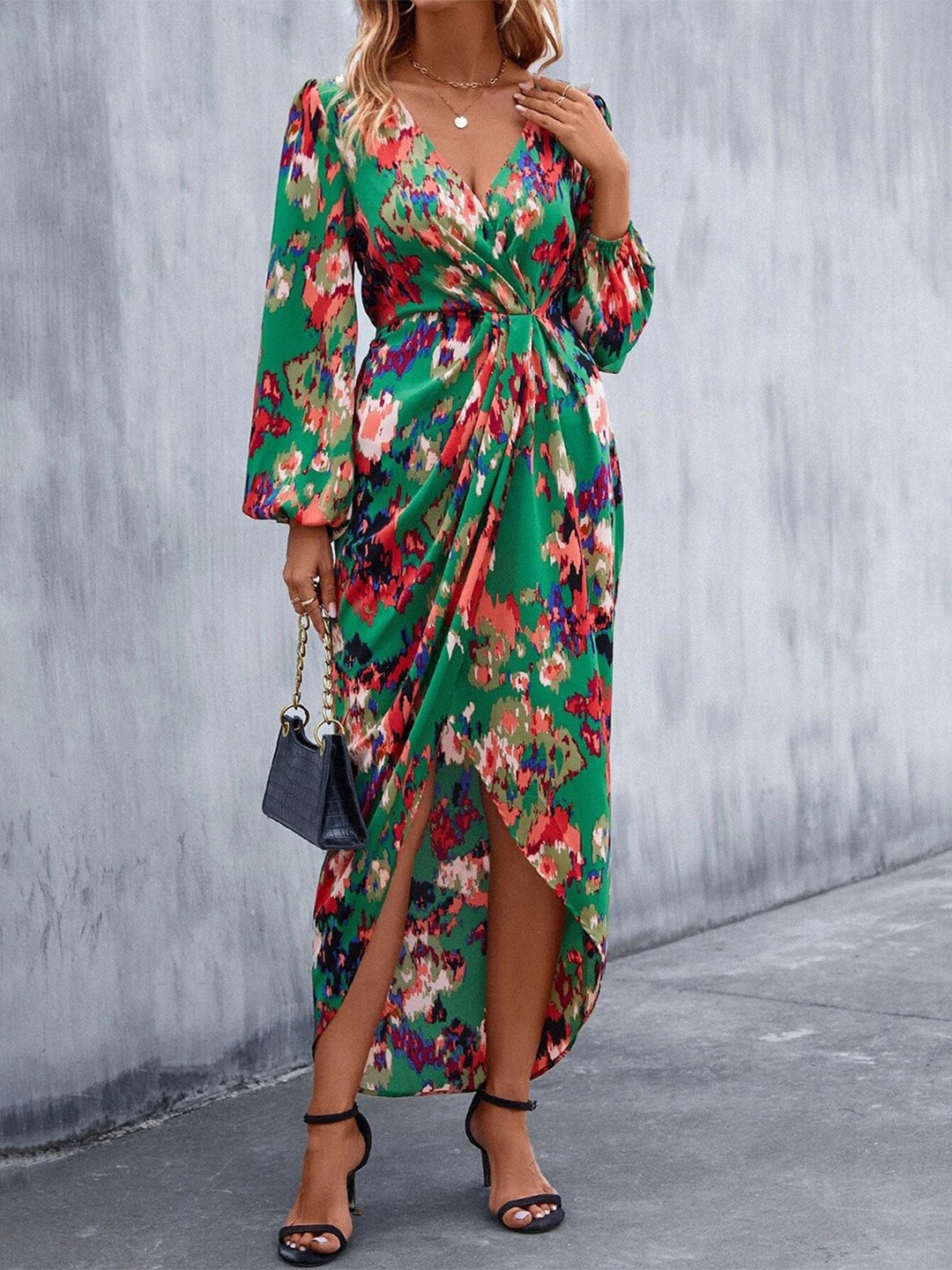 

StyleCast Floral Print Maxi Dress, Green