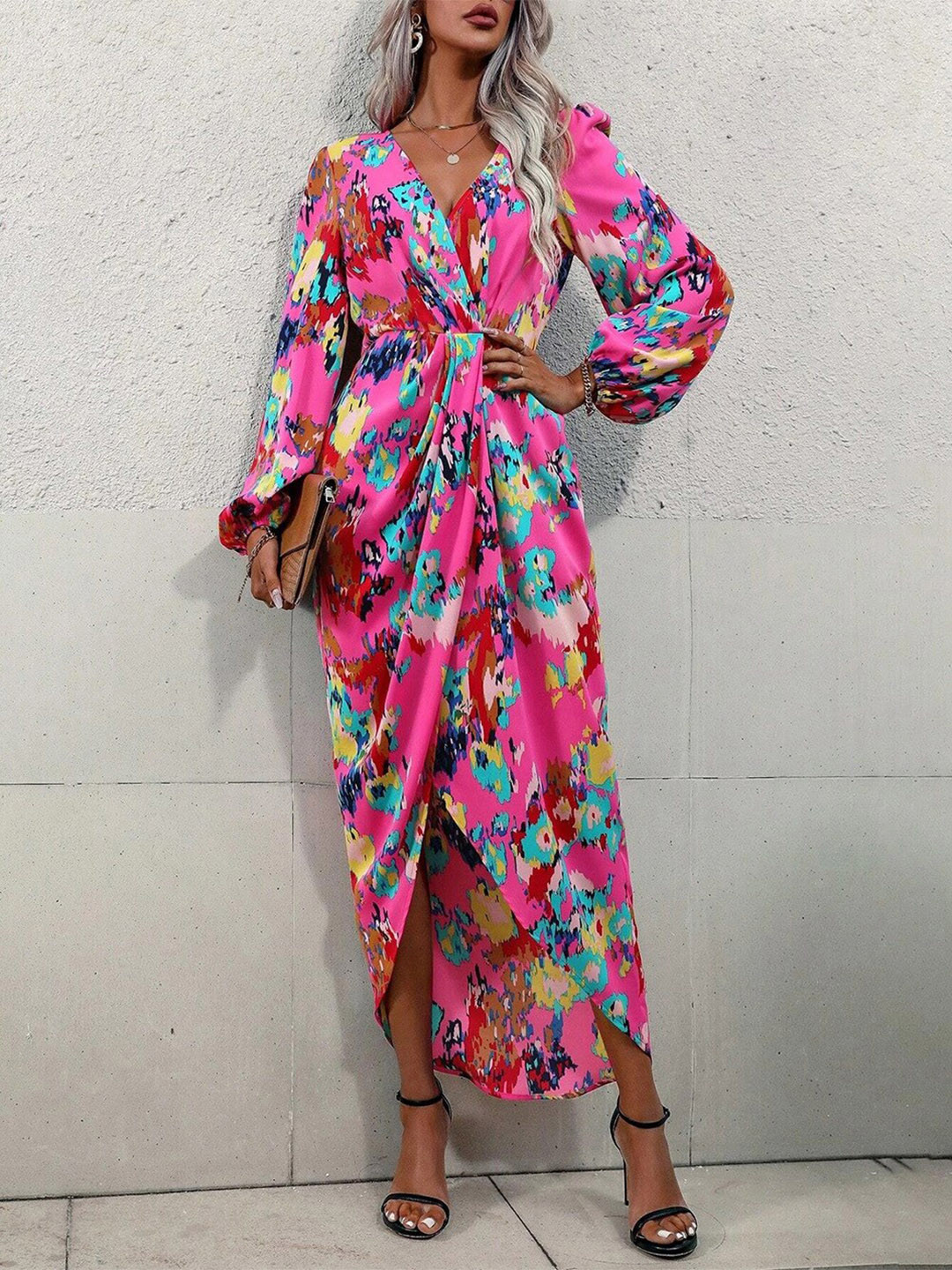 

StyleCast Floral Print Maxi Midi Dress, Pink