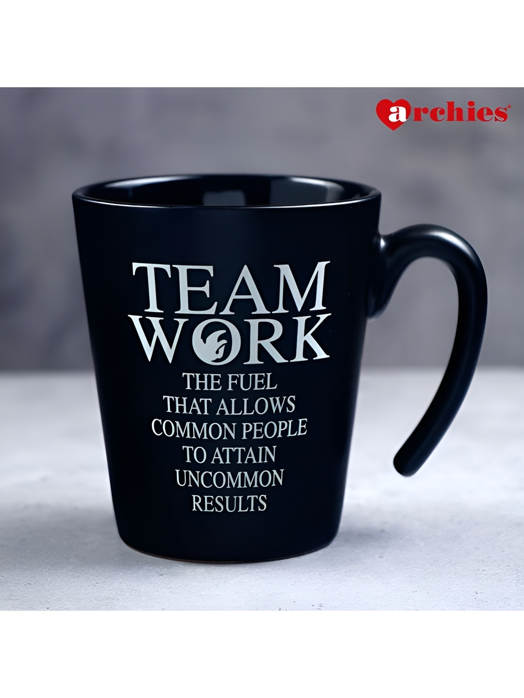 

Archies Black & White Typography Printed Ceramic Glossy Mug 450 ml