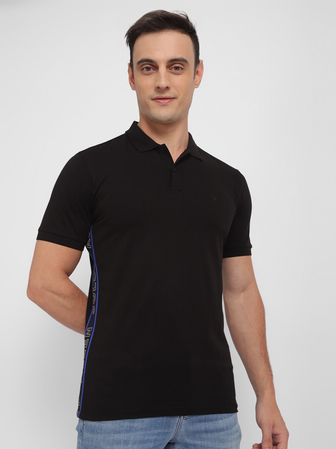 

Allen Solly Men Polo Collar Pockets T-shirt, Black