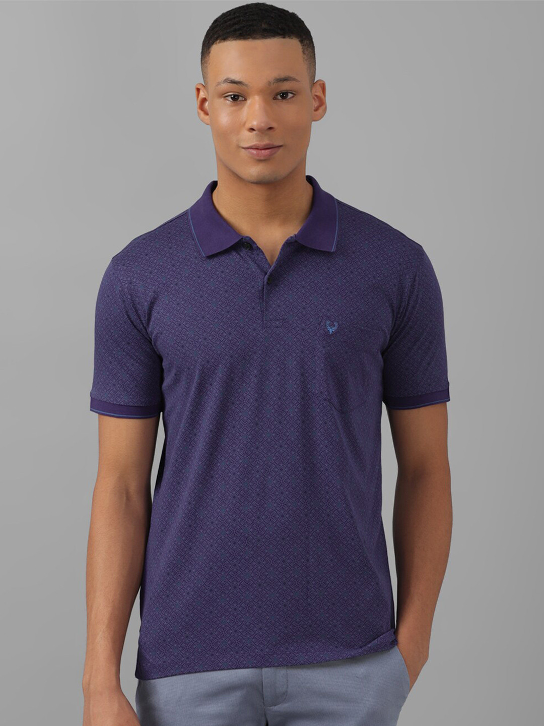

Allen Solly Men Polo Collar Pockets T-shirt, Purple