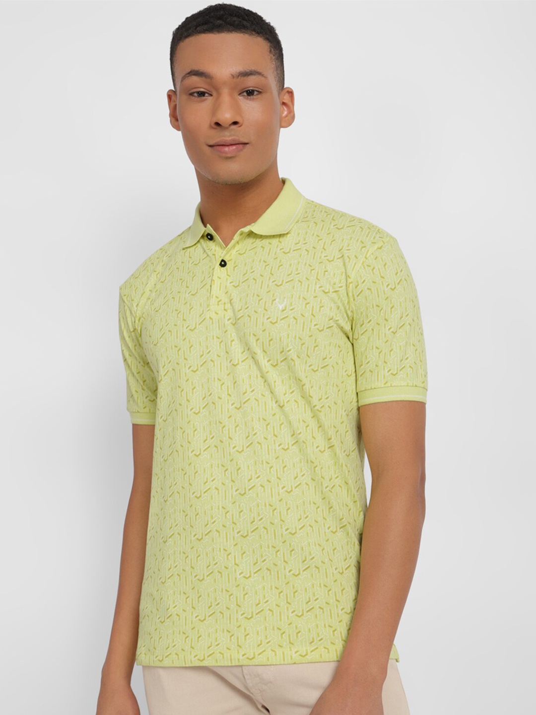 

Allen Solly Men Typography Polo Collar Pockets T-shirt, Yellow