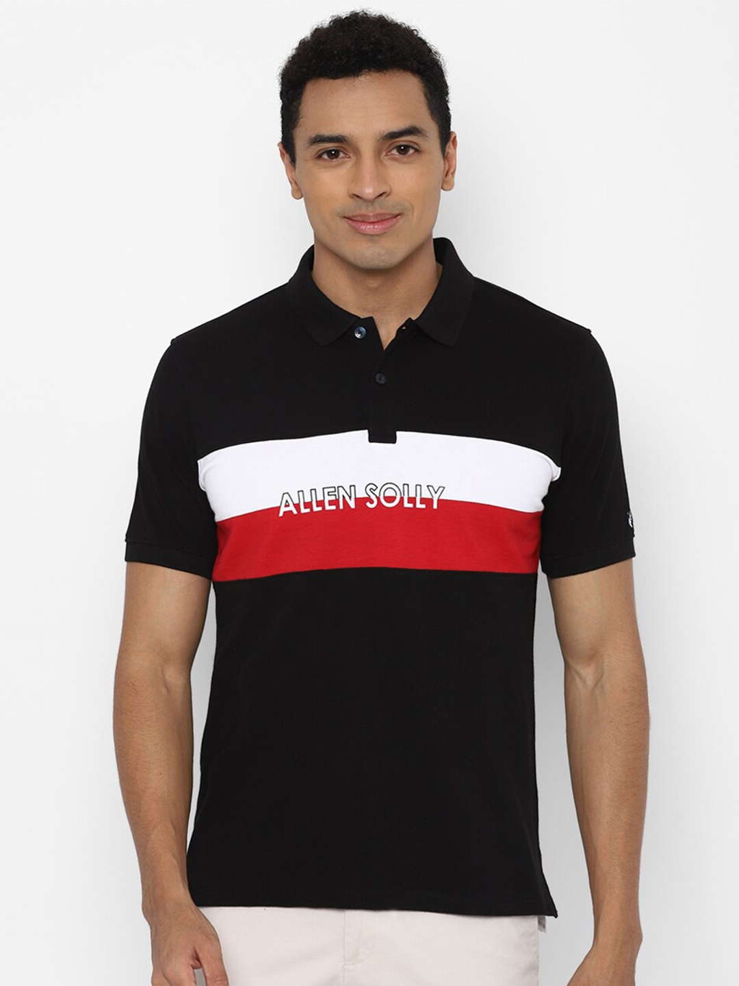 

Allen Solly Men Polo Collar T-shirt, Black