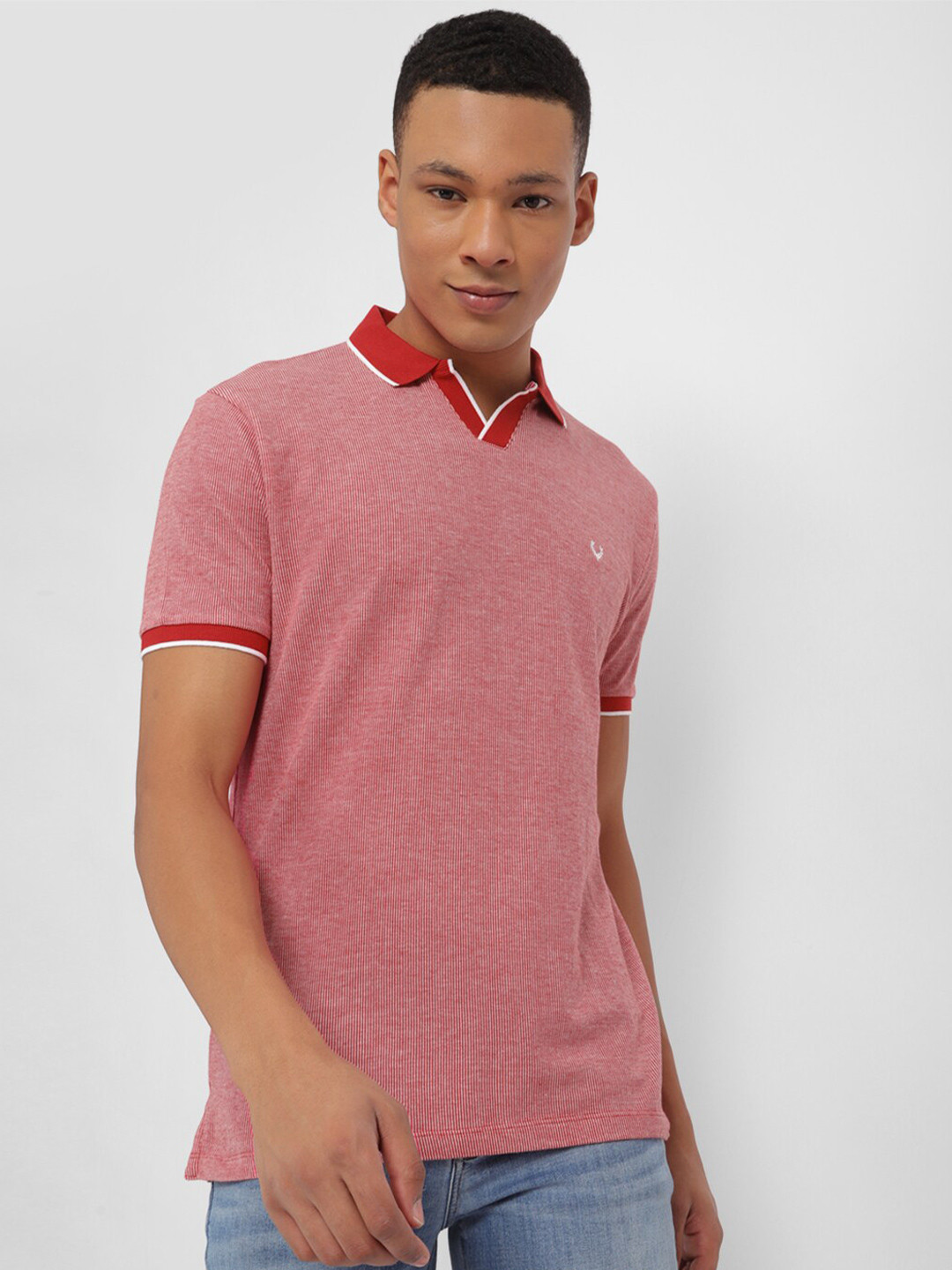 

Allen Solly Men Polo Collar Pockets T-shirt, Pink