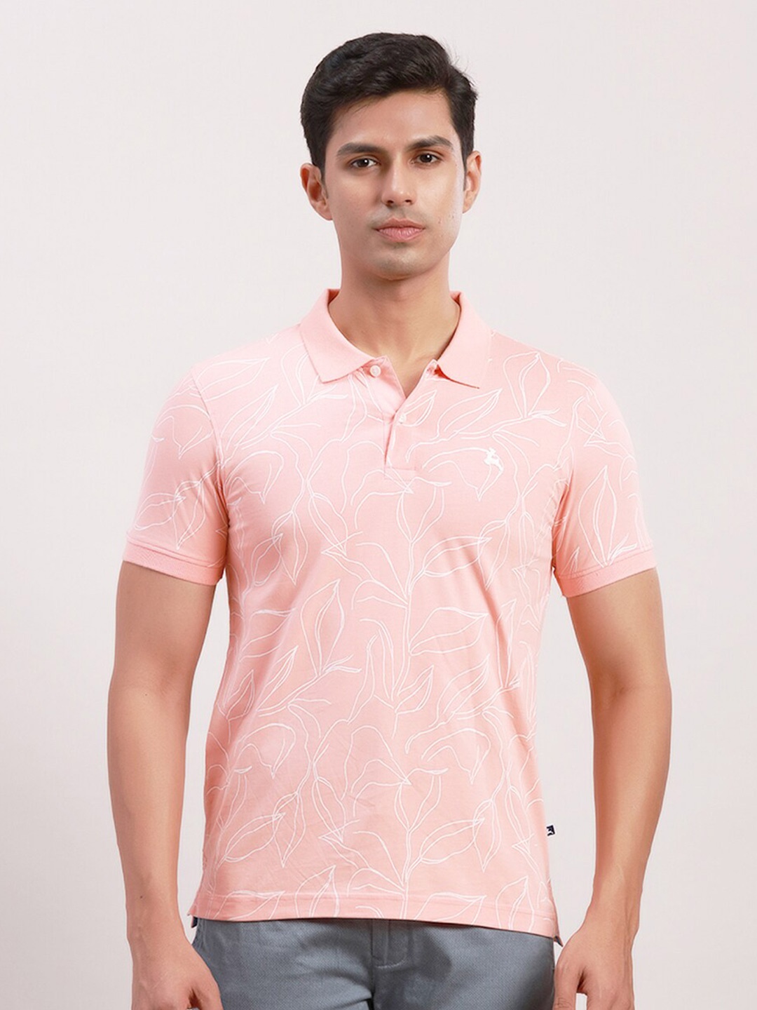 

Parx Men Striped Polo Collar Pockets T-shirt, Orange