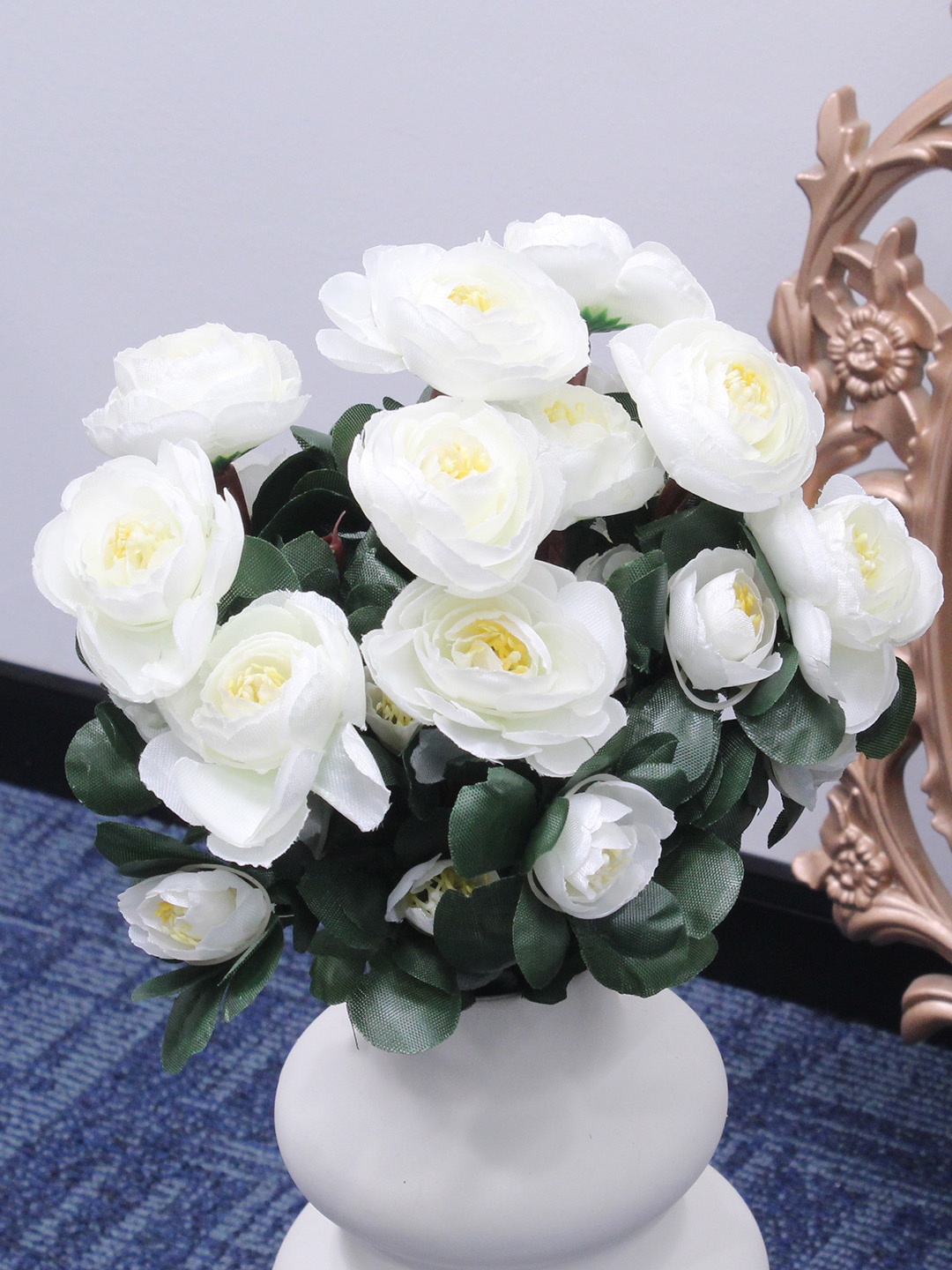 

TIED RIBBONS White & Green 2 Pieces Peony Artificial Flowers And Plants