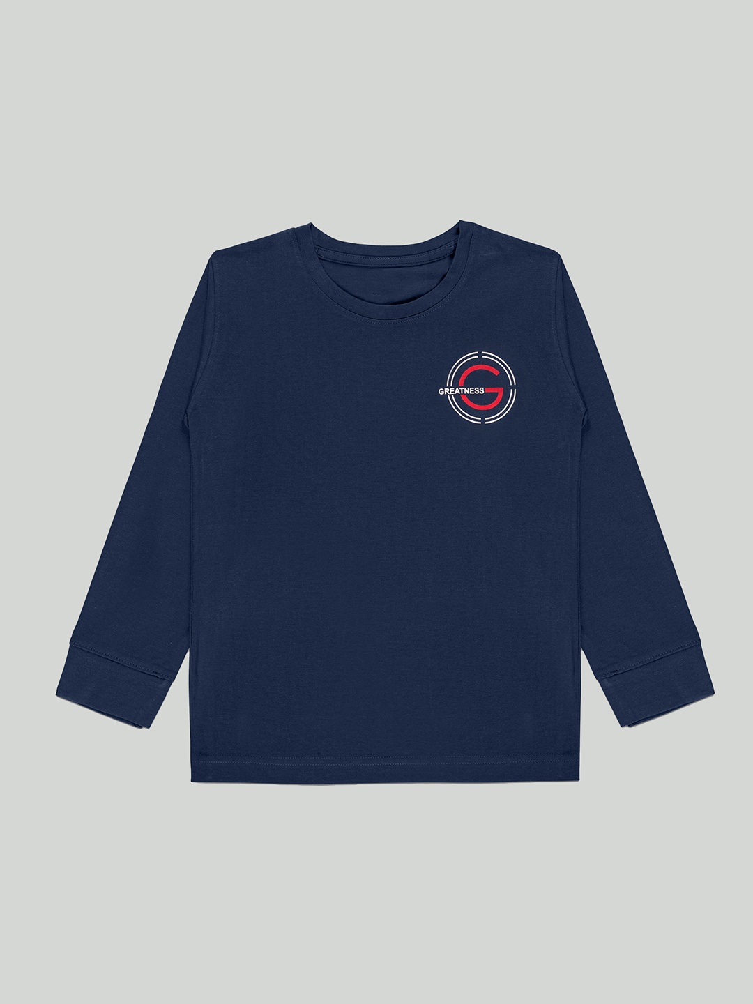 

BAESD Boys High Neck Applique T-shirt, Navy blue