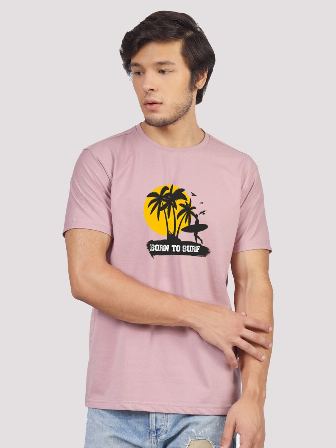 

Greylongg Men Printed T-shirt, Purple