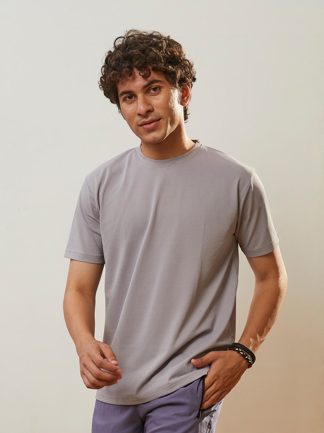 

CMGE Men Henley Neck Pockets T-shirt, Grey