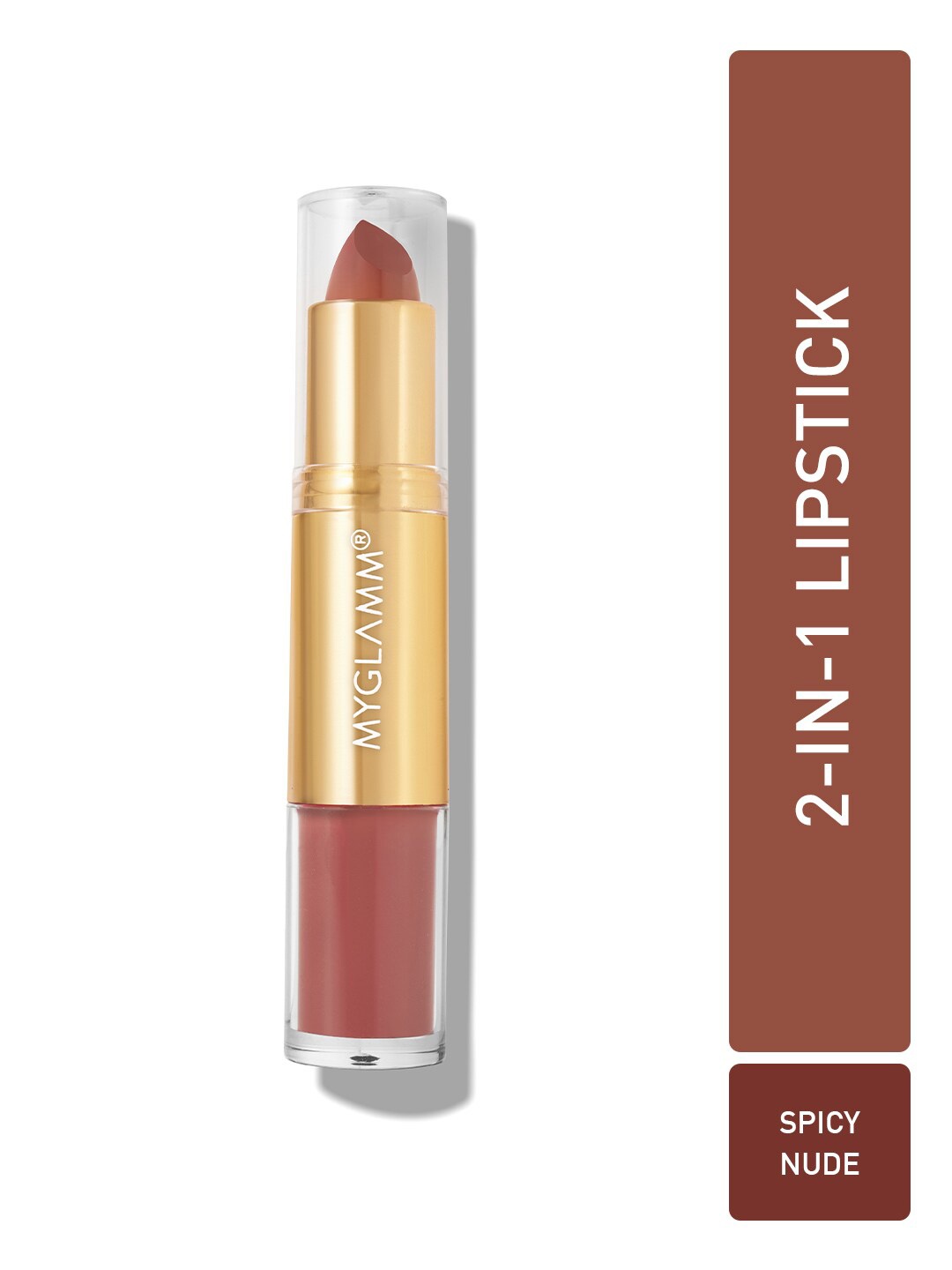 

MyGlamm Super Duo Long Lasting Matte Bullet & Liquid Lipstick - Spicy Nude