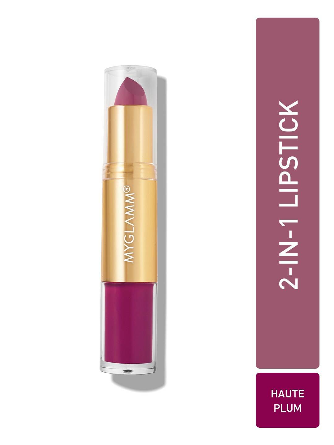 

MyGlamm Super Duo Long Lasting Matte Bullet & Liquid Lipstick - Haute Plum, Purple