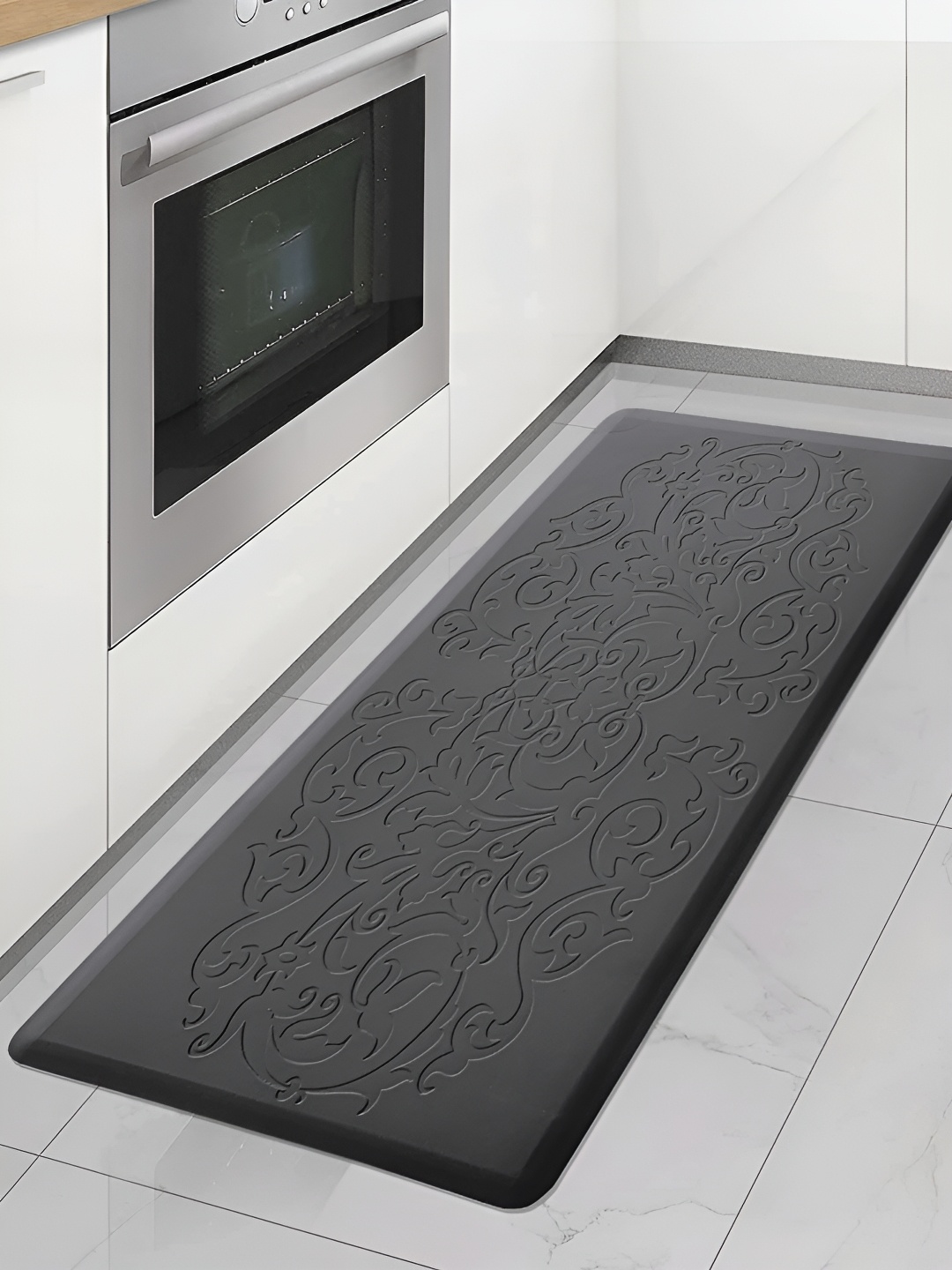 

LUXEHOME INTERNATIONAL Black 2 Pcs Anti-Skid Floor Runner