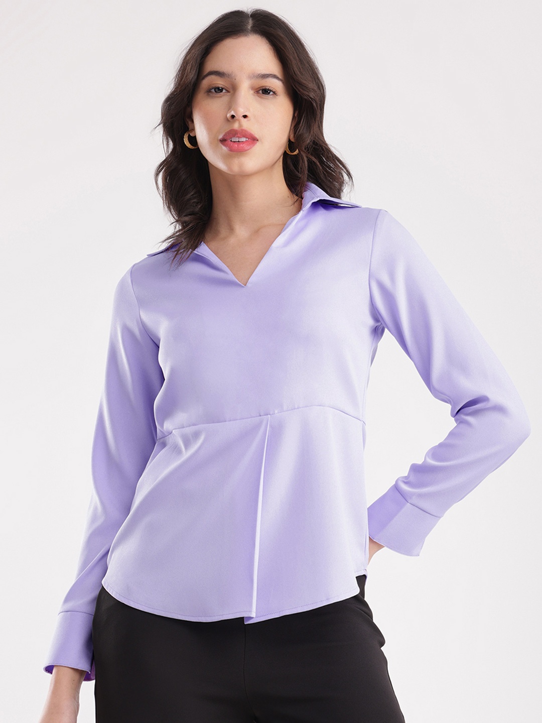 

FableStreet Cinched Waist Top, Purple