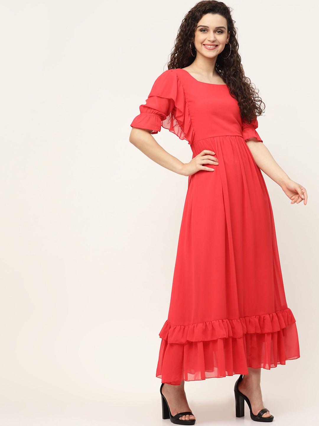 

MISS AYSE Women Maxi Dress, Red