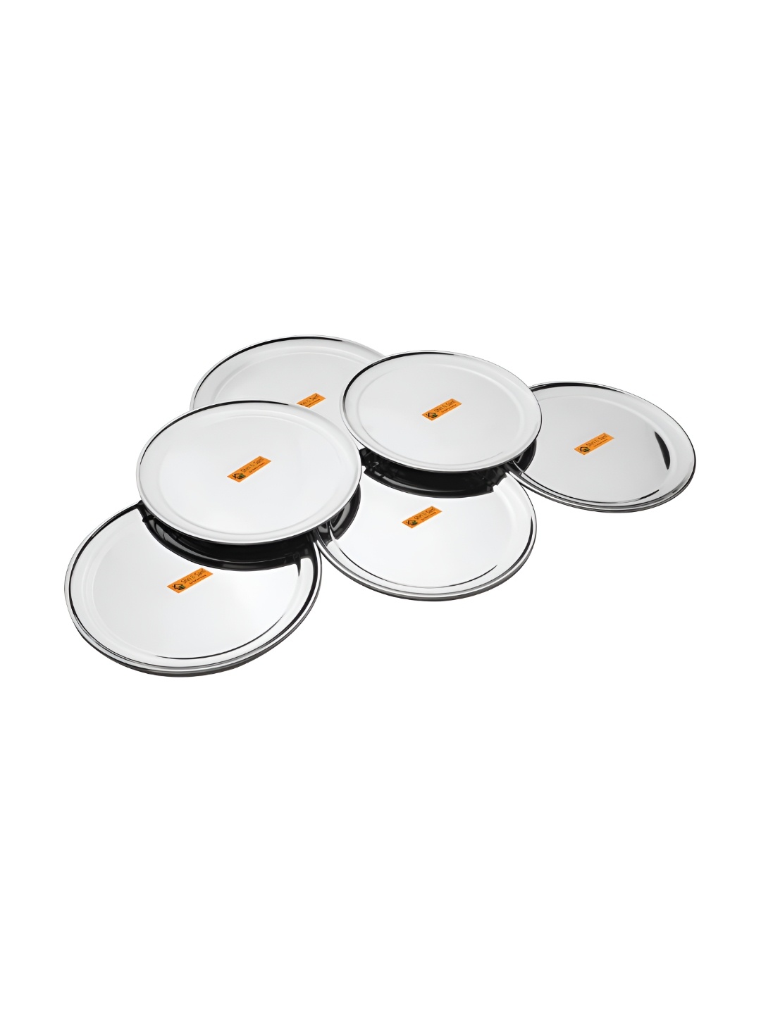 

Shri & Sam Silver-Toned 6 Pieces Stainless Steel Glossy Plates