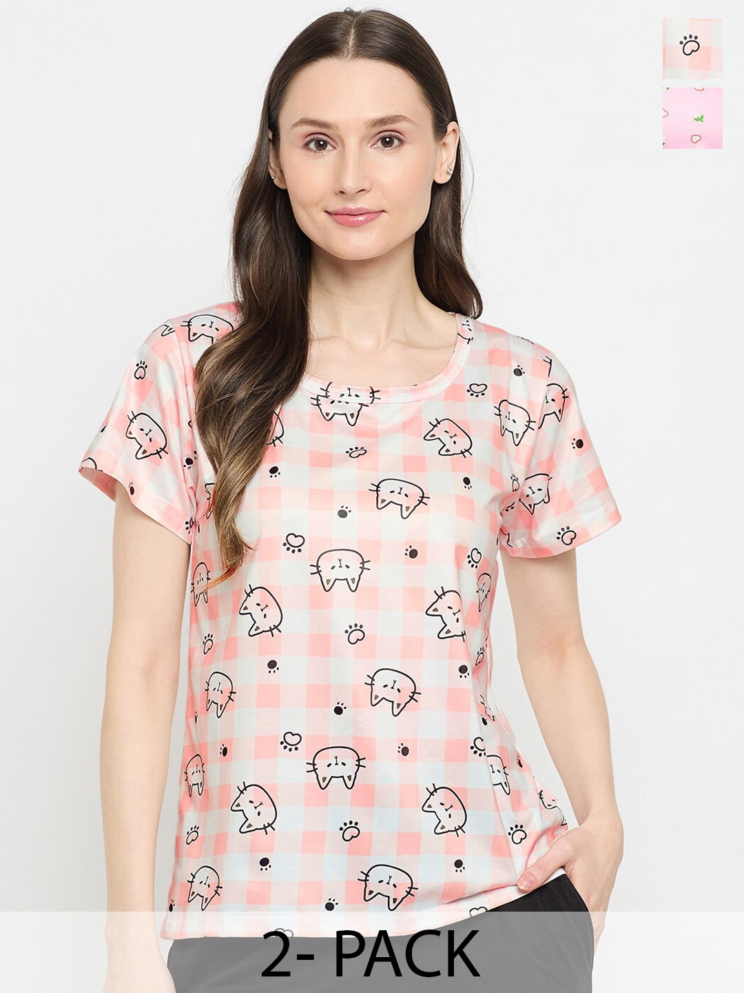 

Camey Women Floral 3 Printed Applique T-shirt, Multi