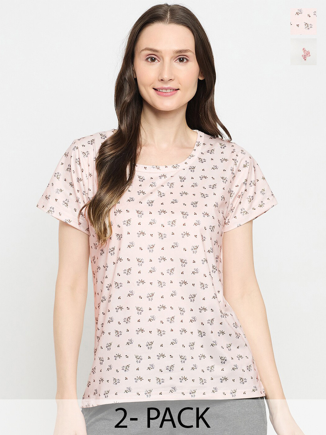 

Camey Women 3 Printed Pockets T-shirt, Multi