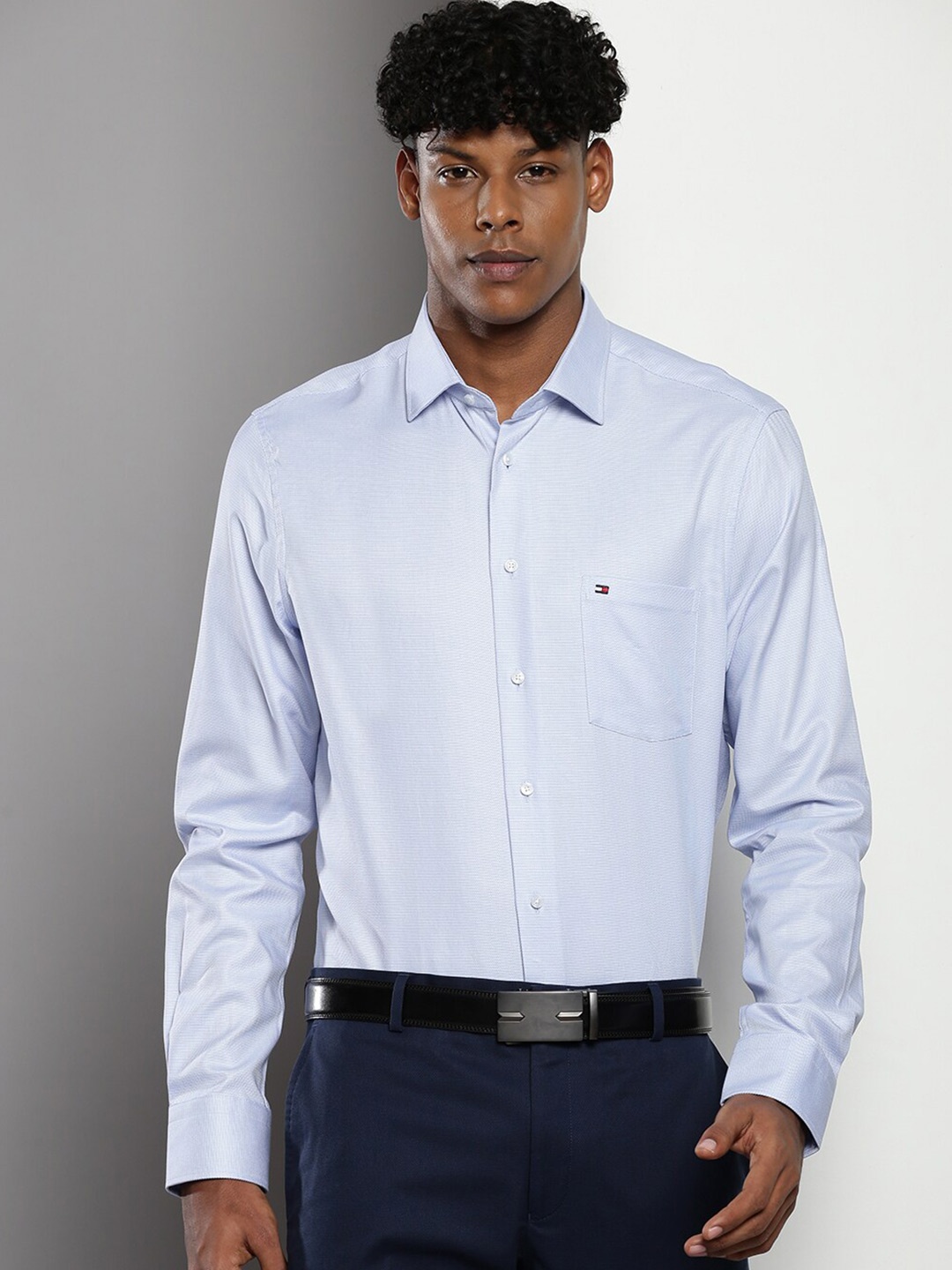 

Tommy Hilfiger Men Opaque Casual Shirt, Blue