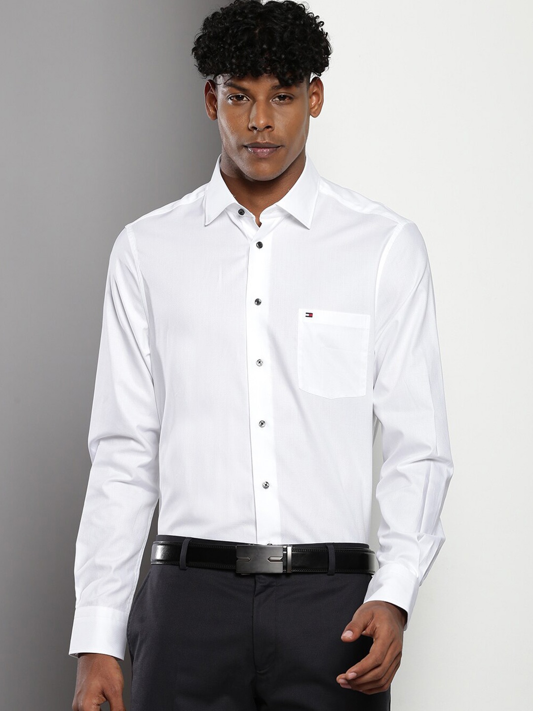 

Tommy Hilfiger Men Opaque Casual Shirt, White
