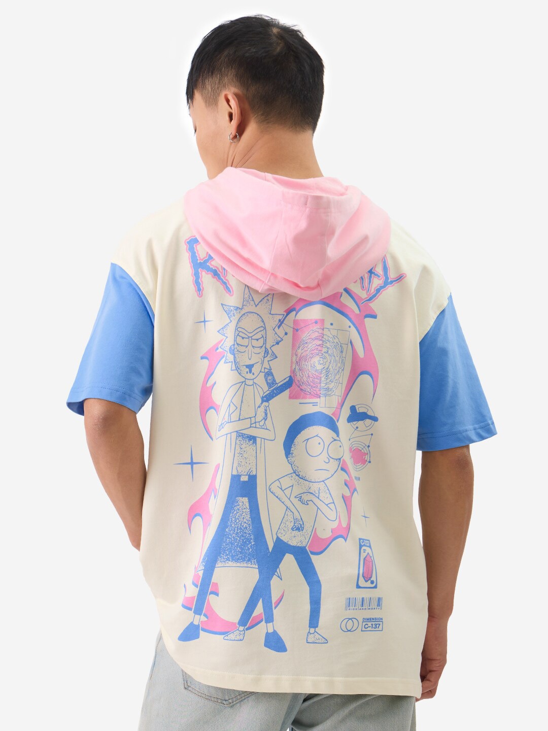 

The Souled Store Men Printed Hooded T-shirt, Off white