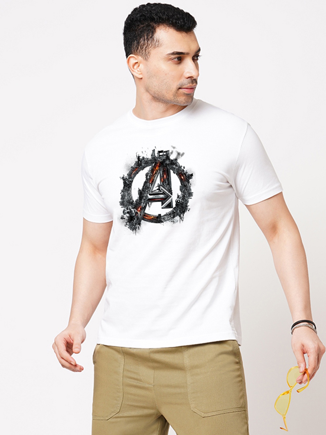 

Wear Your Opinion Men Typography Printed Raw Edge T-shirt, White