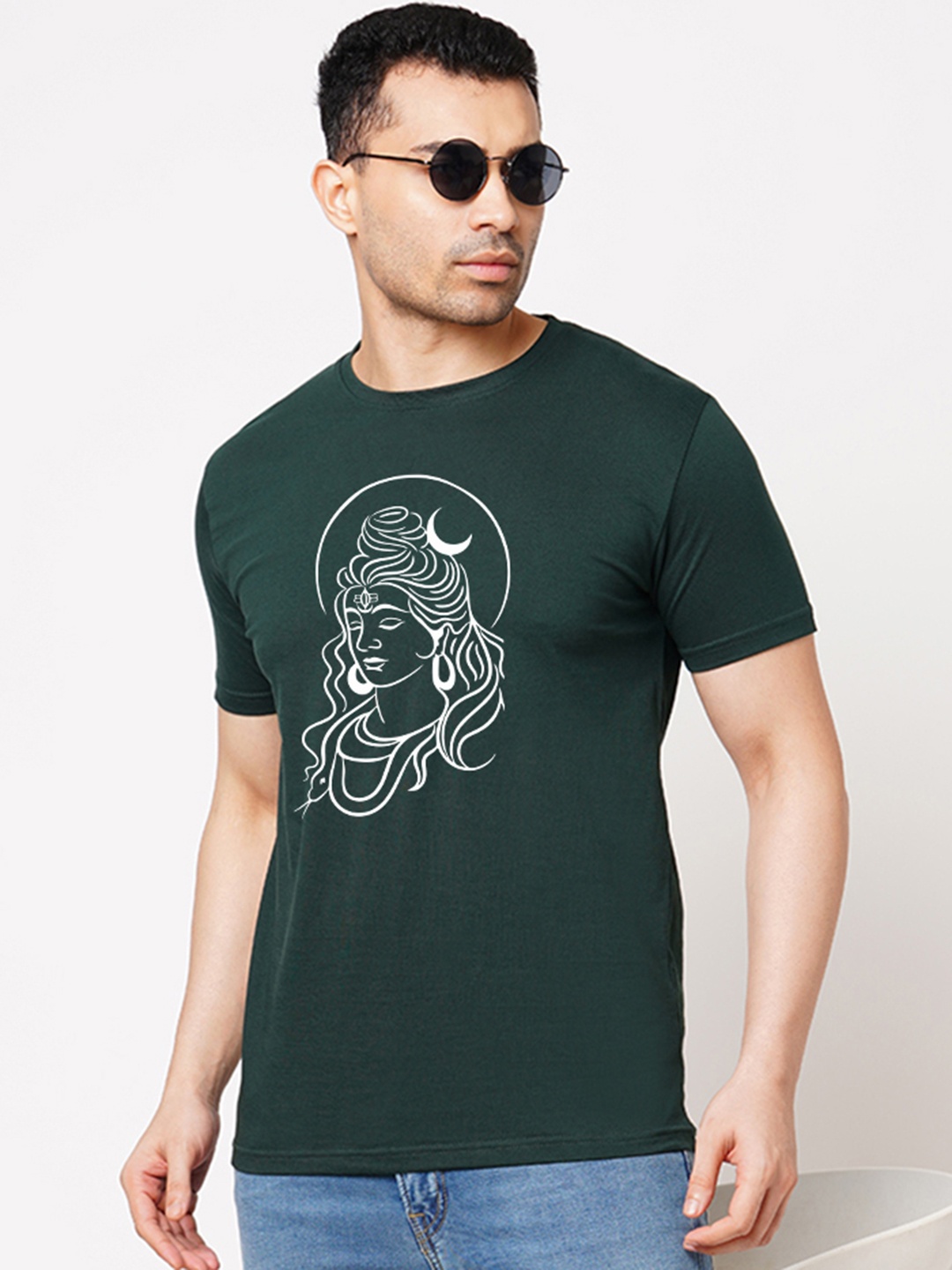

Wear Your Opinion Men Printed Raw Edge T-shirt, Green