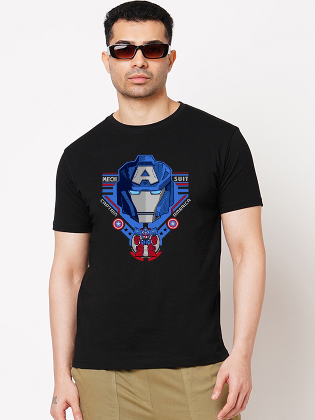 

Wear Your Opinion Men Printed Applique T-shirt, Black