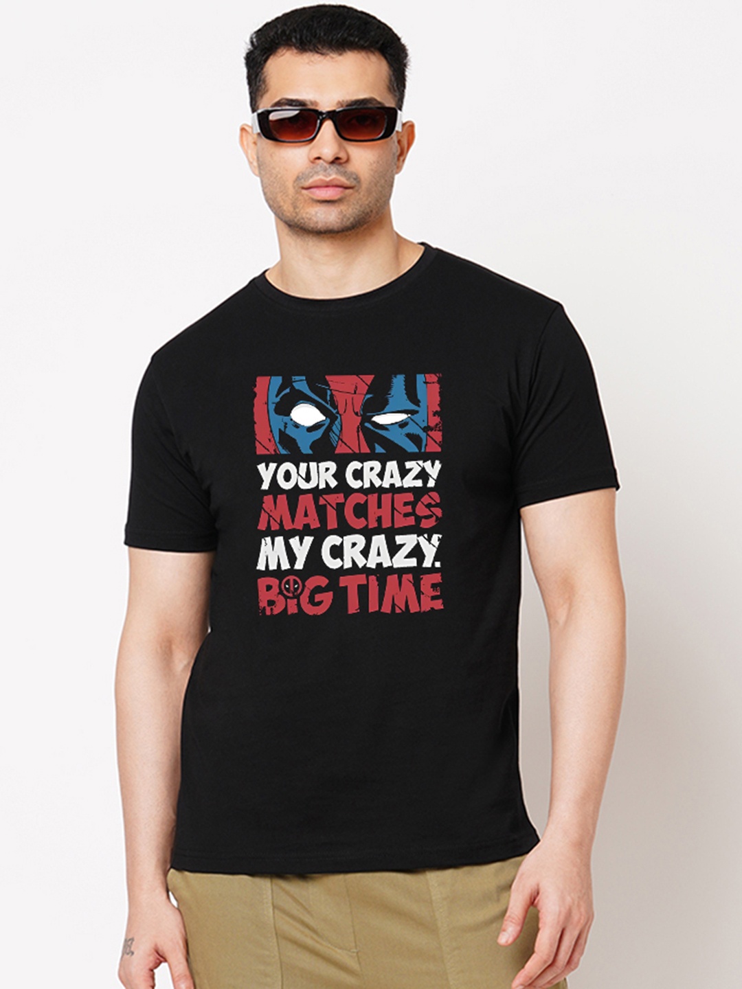 

Wear Your Opinion Men Typography Printed Applique T-shirt, Black