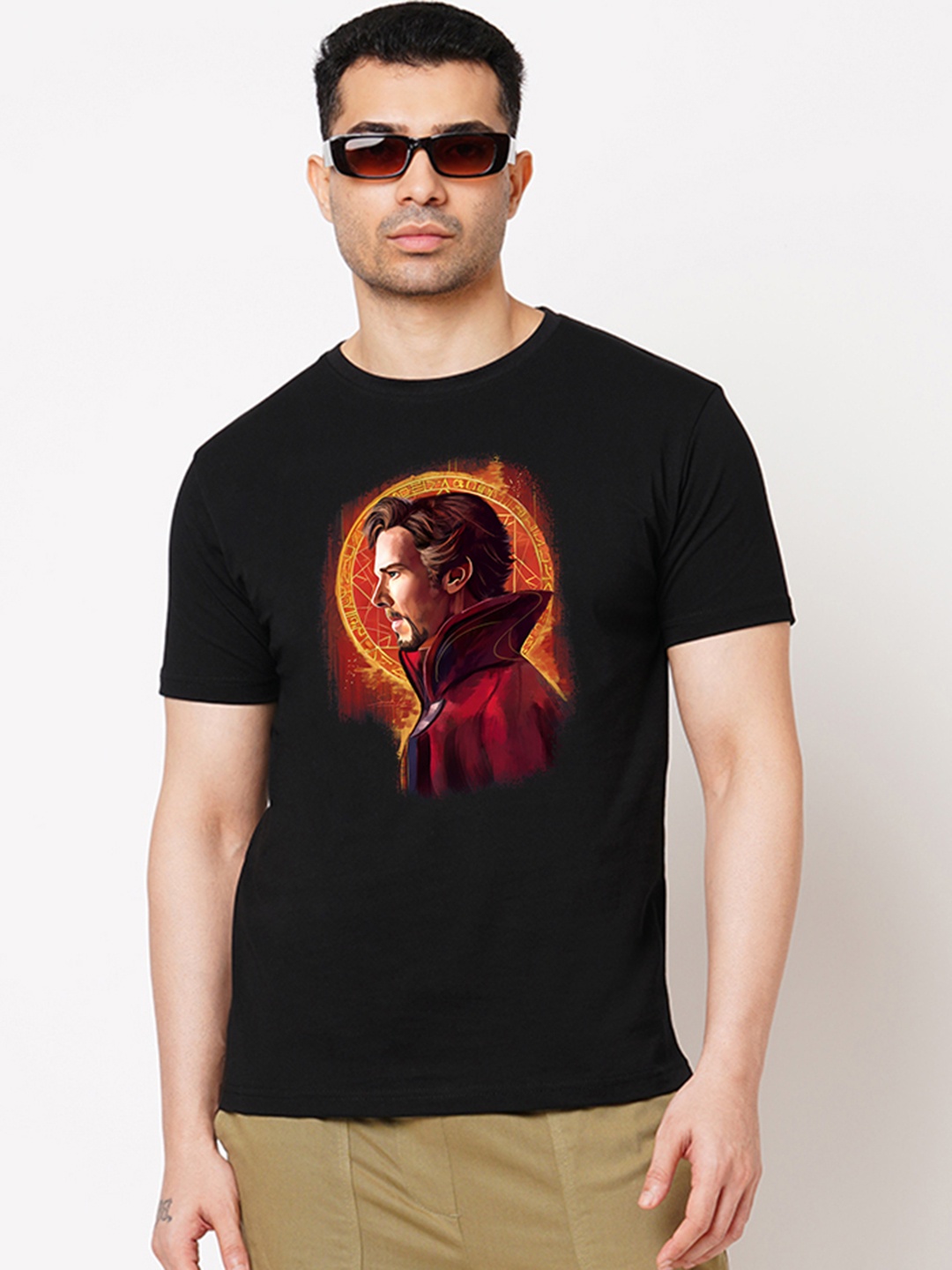 

Wear Your Opinion Men Printed Applique T-shirt, Black