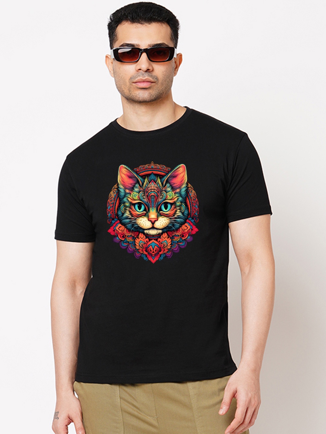 

Wear Your Opinion Men Printed Applique T-shirt, Black