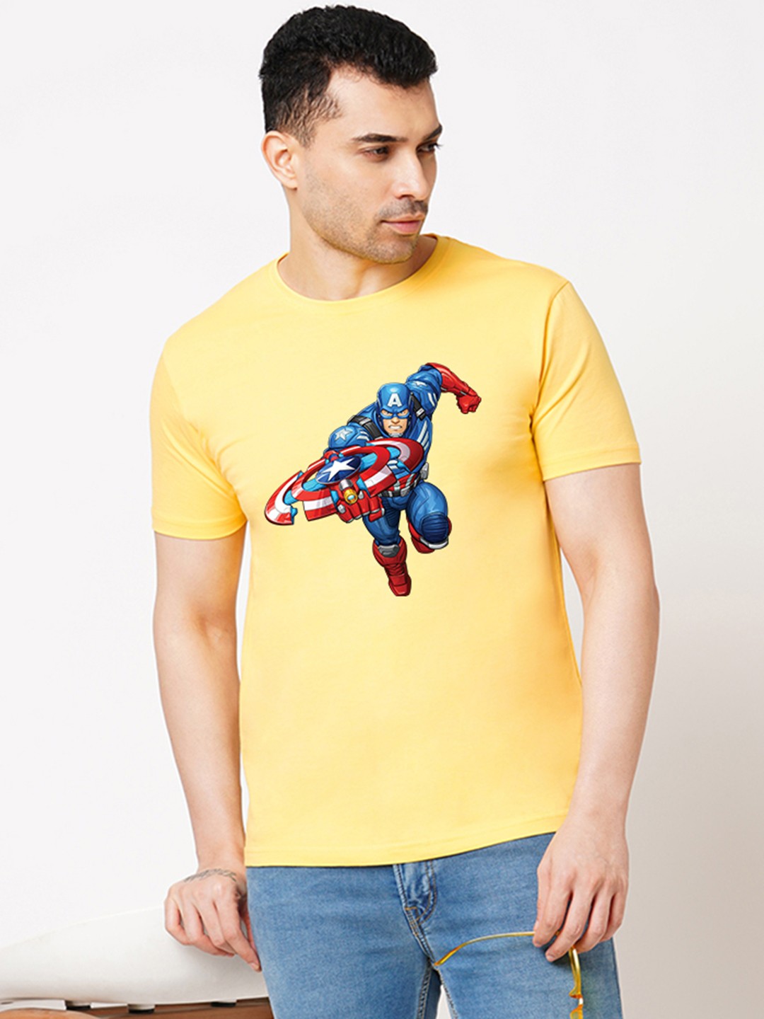 

Wear Your Opinion Men Typography Printed Applique T-shirt, Yellow