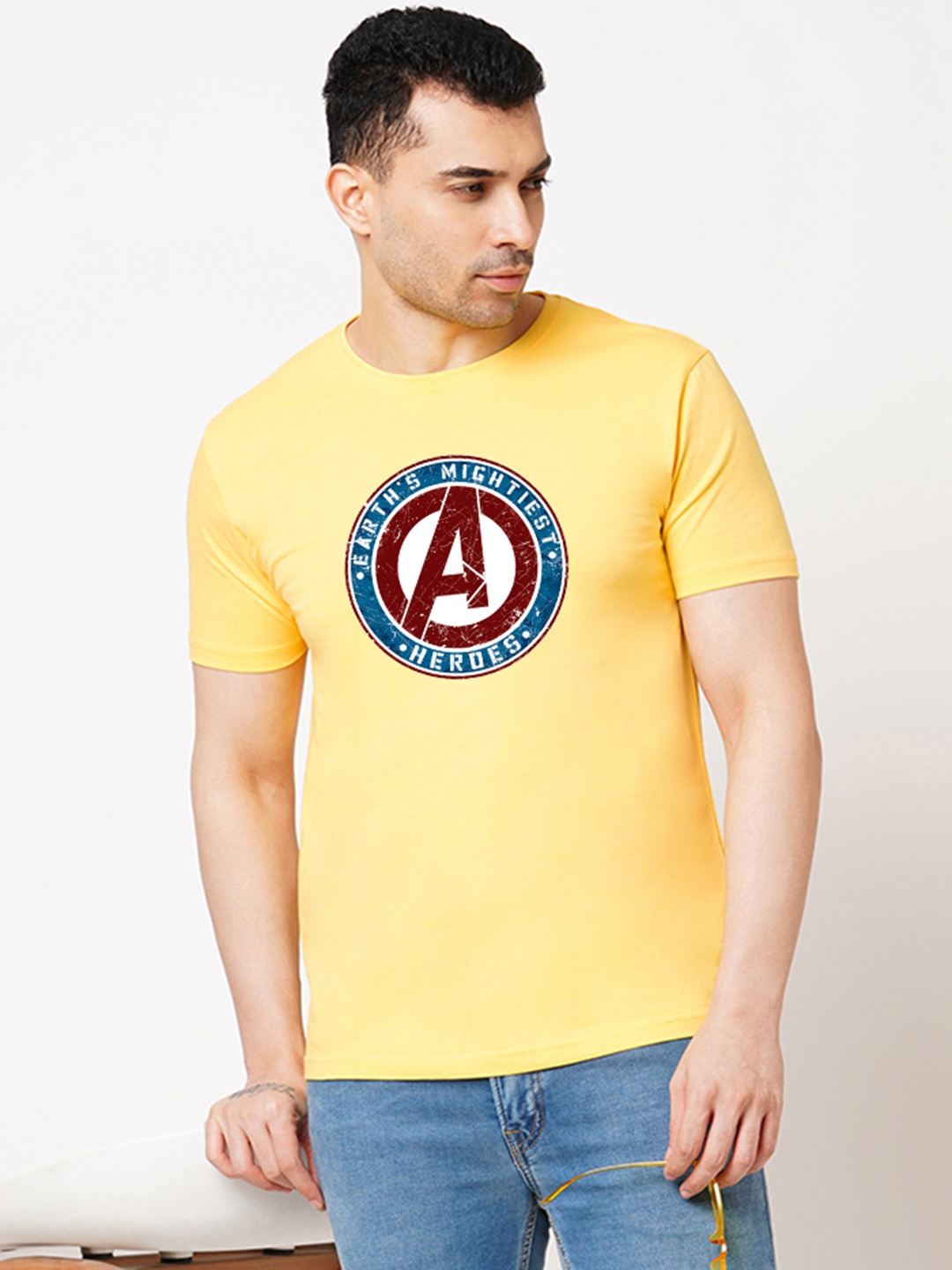 

Wear Your Opinion Men Graphic Printed T-shirt, Yellow