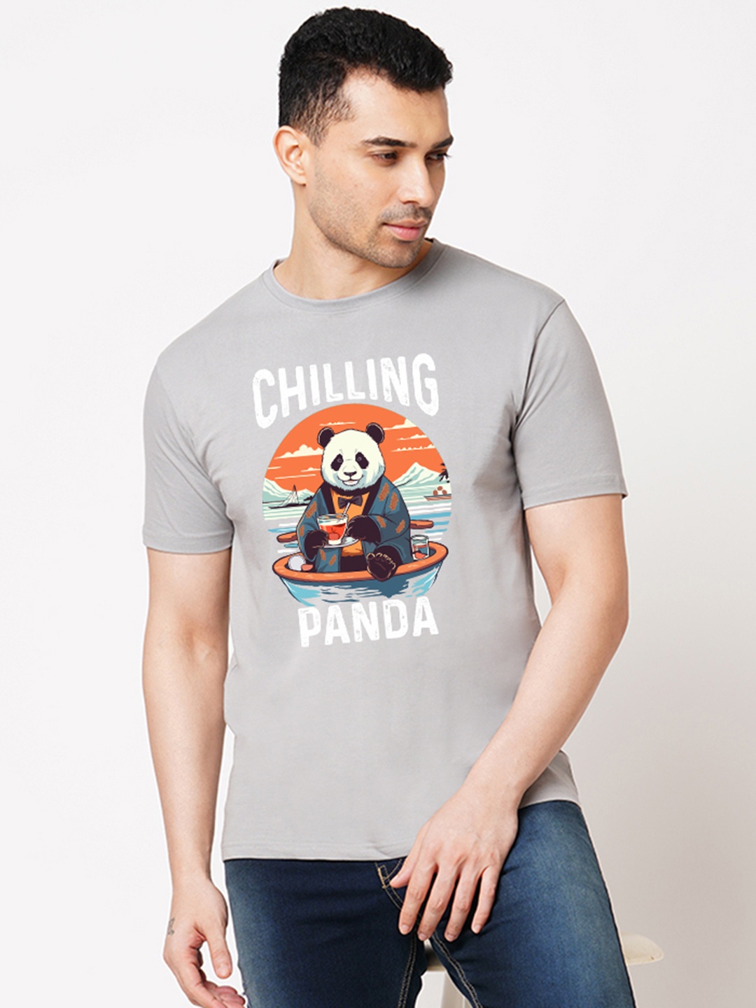 Wear Your Opinion Men Typography Printed Applique T-shirt, Grey