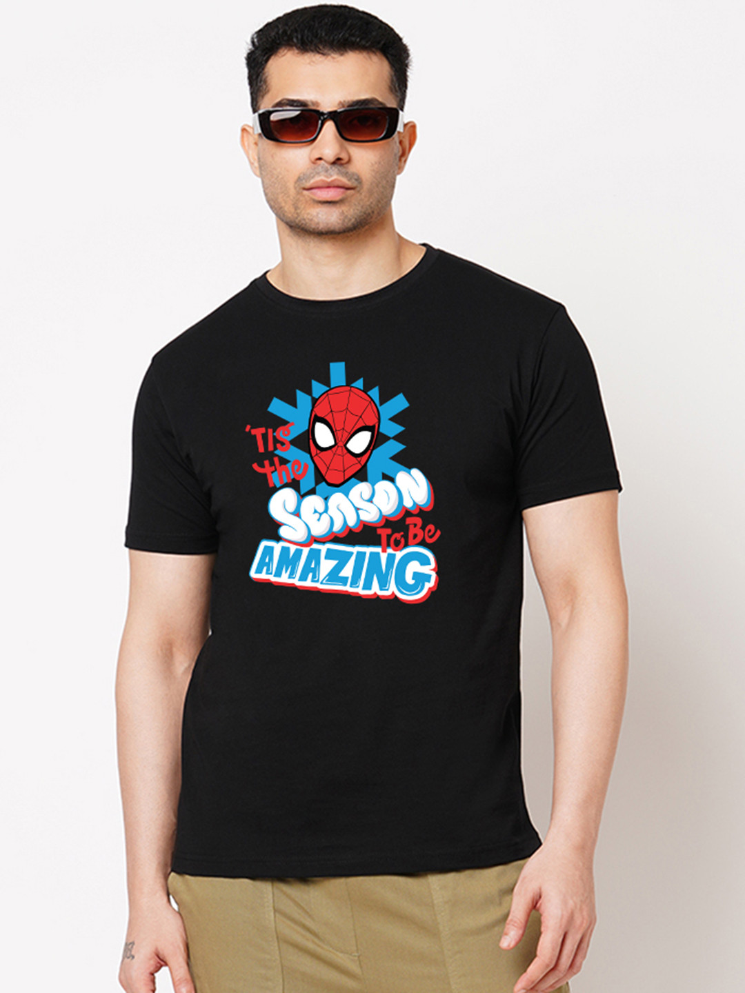 

Wear Your Opinion Men Printed Applique T-shirt, Black