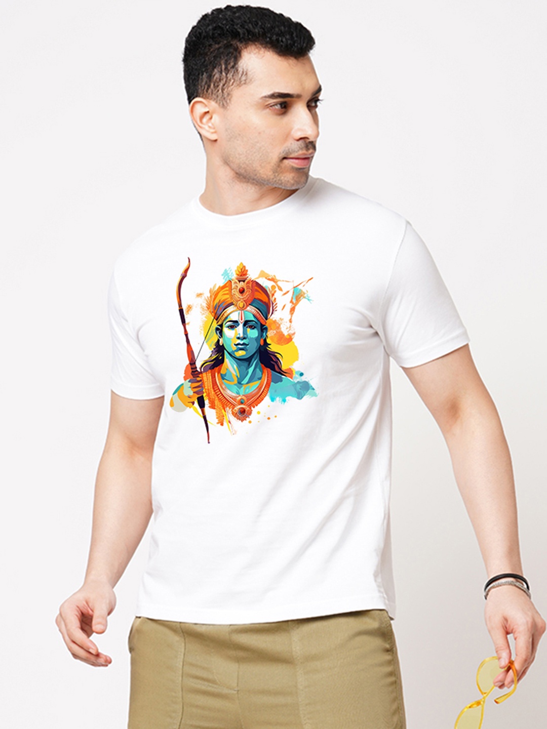 

Wear Your Opinion Men Printed Raw Edge T-shirt, White