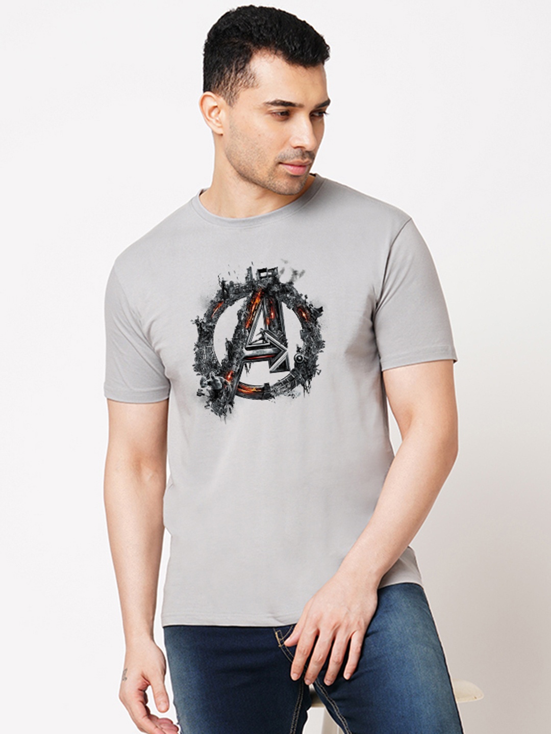 

Wear Your Opinion Men Graphic Printed T-shirt, Grey