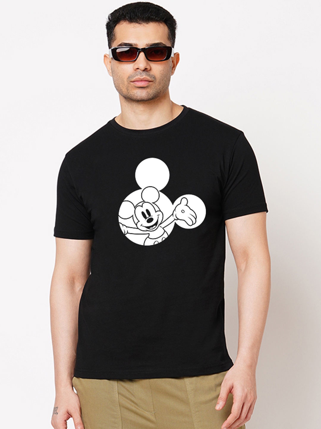

Wear Your Opinion Men Printed Applique T-shirt, Black