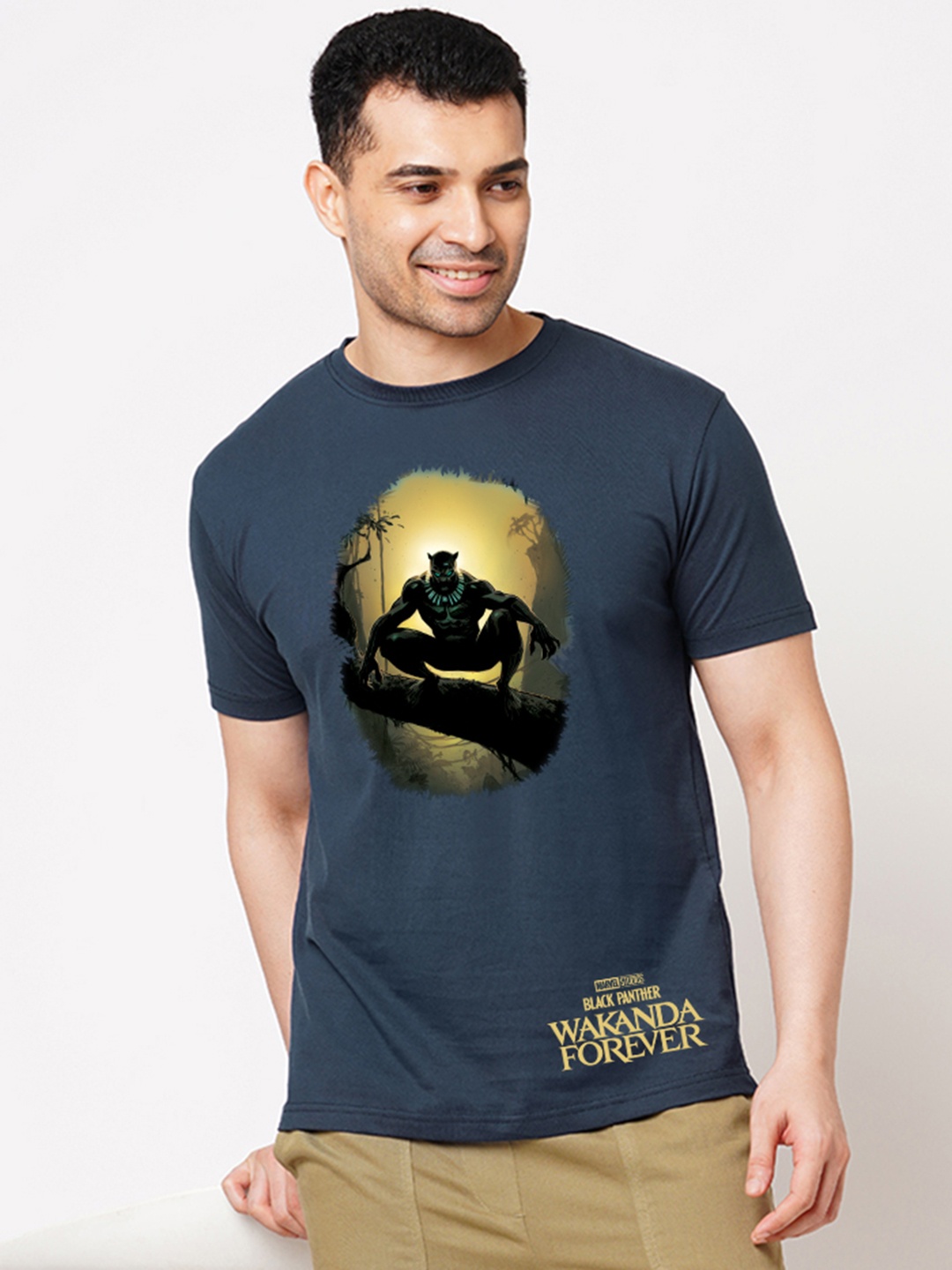 

Wear Your Opinion Men Typography Printed Applique T-shirt, Navy blue