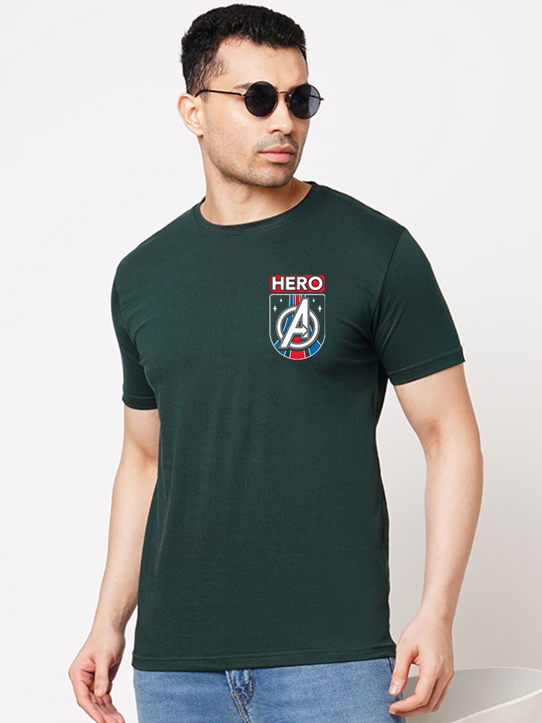 

Wear Your Opinion Men Applique T-shirt, Green