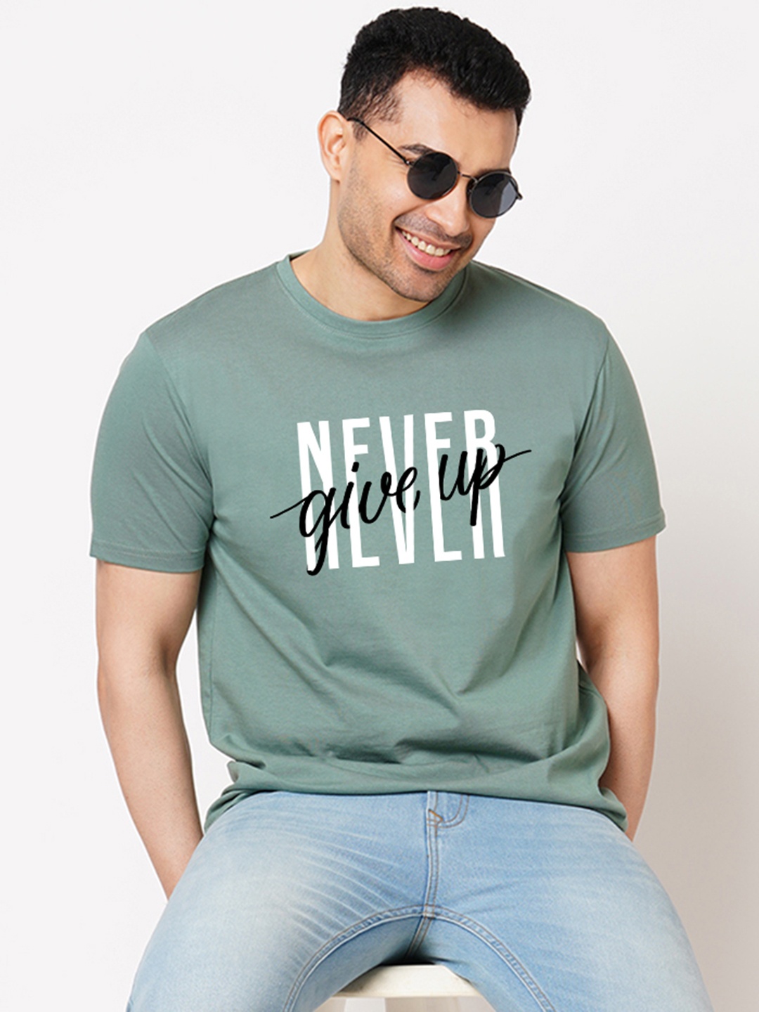 Wear Your Opinion Men Graphic Printed T-shirt, Turquoise blue
